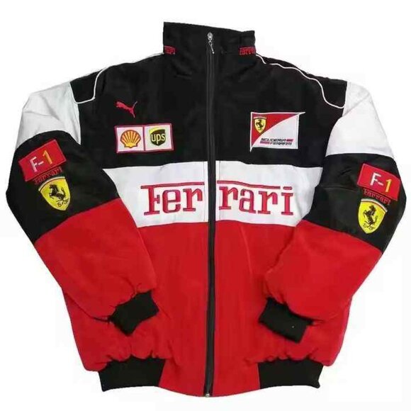 Formula 1 Ferrari Racing Jacket Men’s F1 Embroidered Retro Unisex - Picture 8 of 8